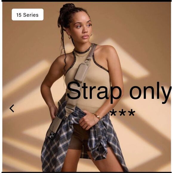 Bandolier billie greige/tan utility crossbody belt/strap(no case) nwt - Picture 4 of 6